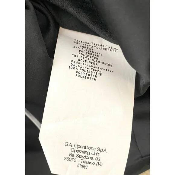 Armani Collezioni Womens Black Silver Metallic Abstract Statement Blazer Size 8 - Picture 7 of 7